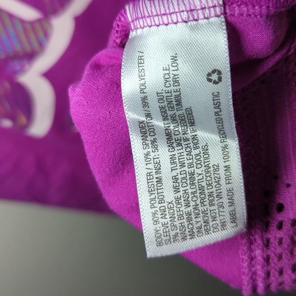 More Than Magic Purple Yes Girl Yes Graphic Tee with Mesh Details Size L 10-12 - Picture 7 of 7